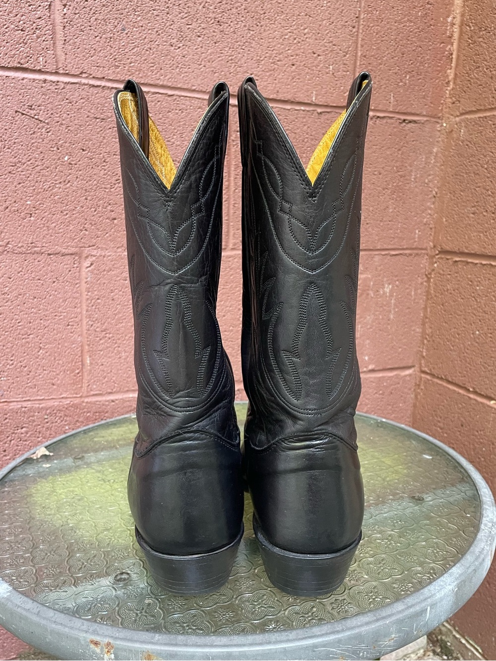Nocona Vintage Black Cowboy Boots Size 10.5 - Picture 12 of 14